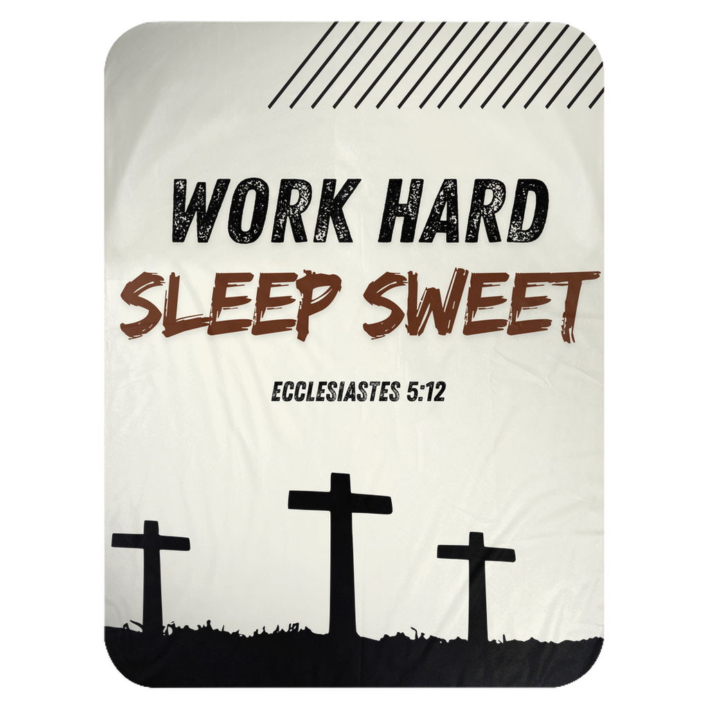 Work Hard Fleece Sherpa Blanket