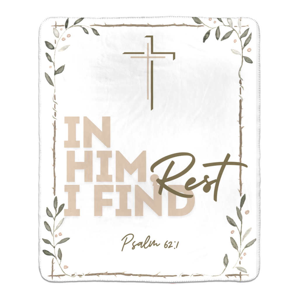 I Find Rest Fleece Sherpa Blanket
