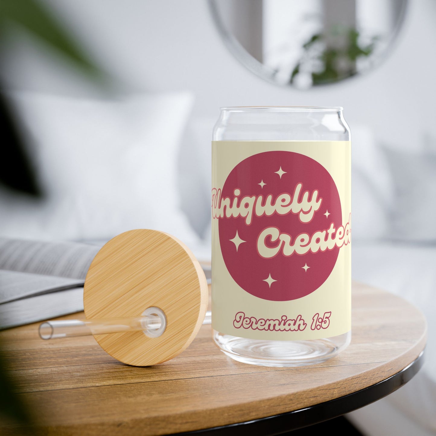Uniquely Created Sipper glass | Jeremiah 1:5, Bible verse drink tumbler