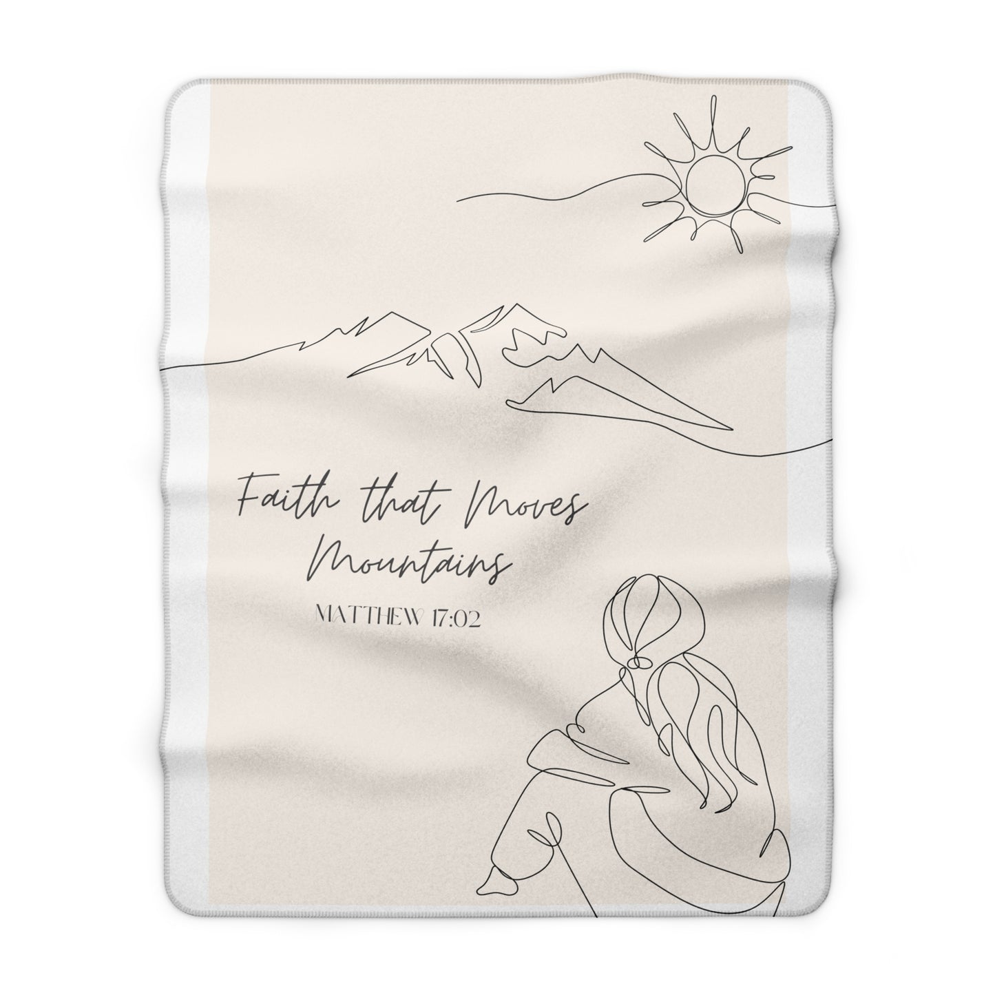 Faith That Moves Mountains Sherpa Blanket