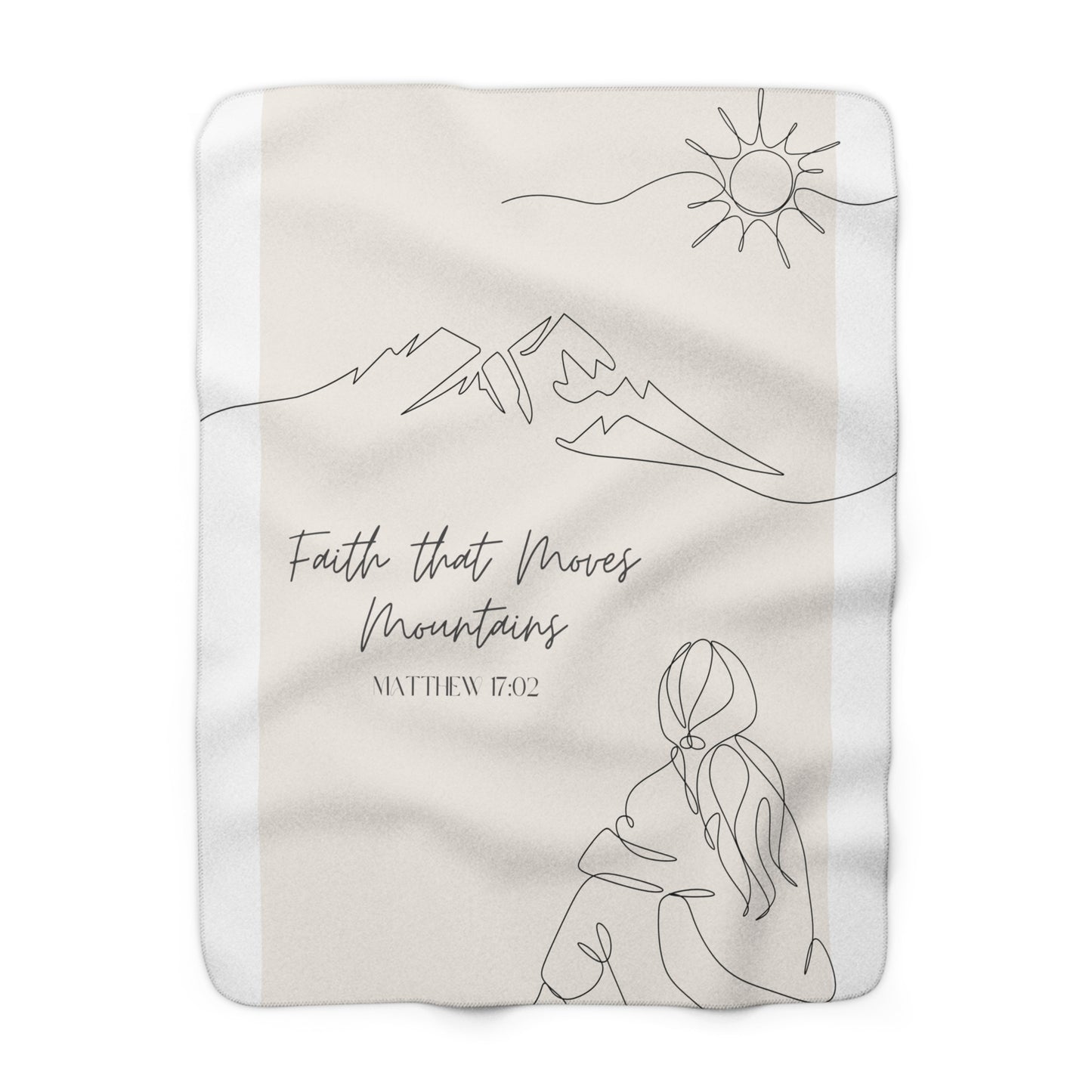 Faith That Moves Mountains Sherpa Blanket