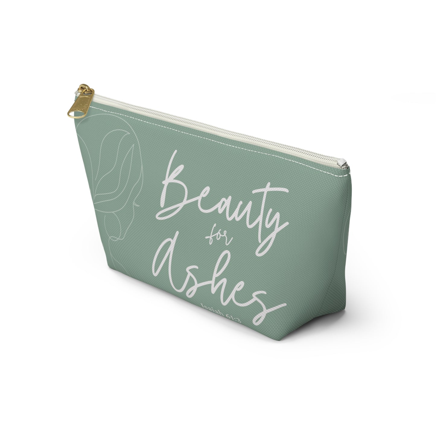 Beauty for Ashes Accessory Pouch | Scripture Makeup Bag
