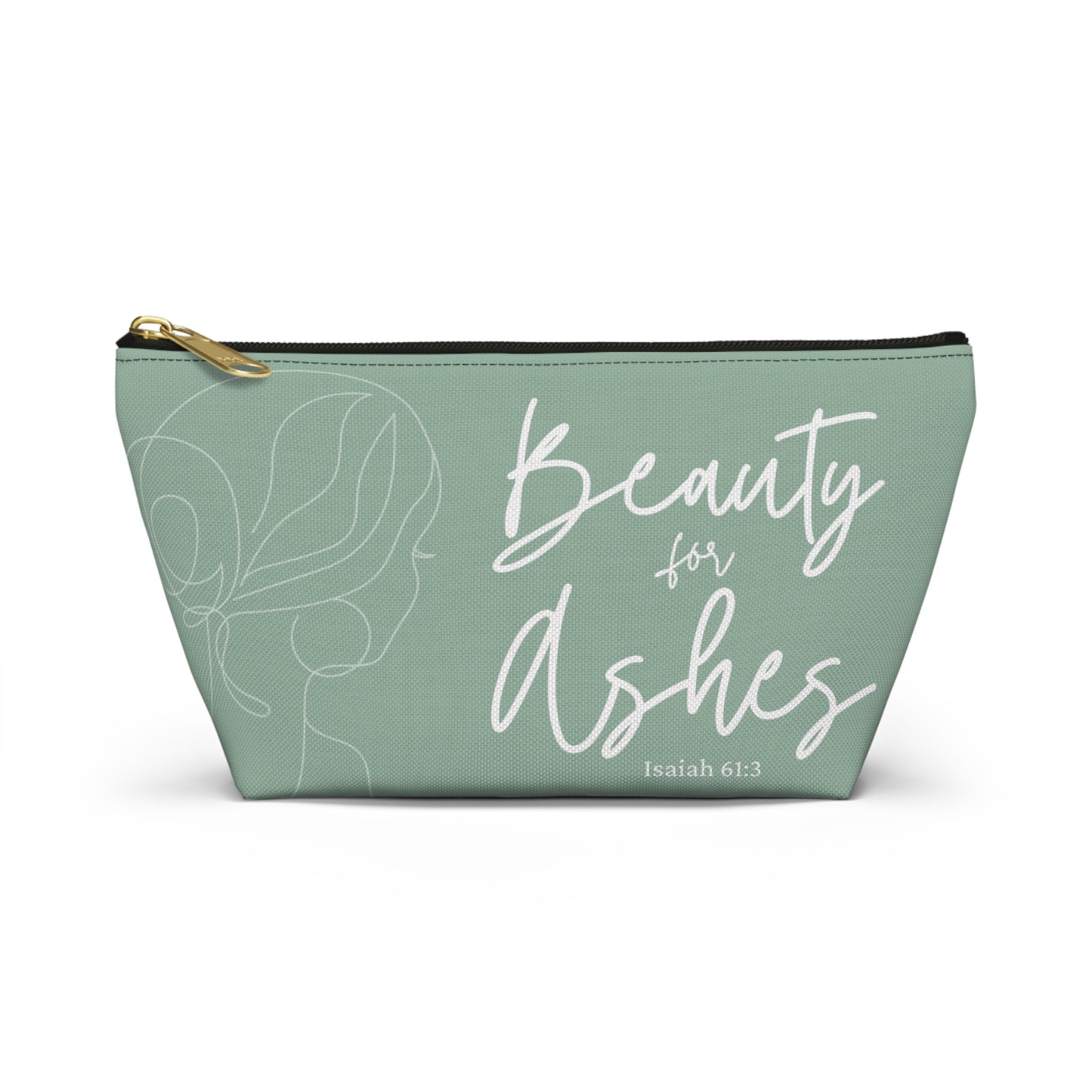 Beauty for Ashes Accessory Pouch | Scripture Makeup Bag
