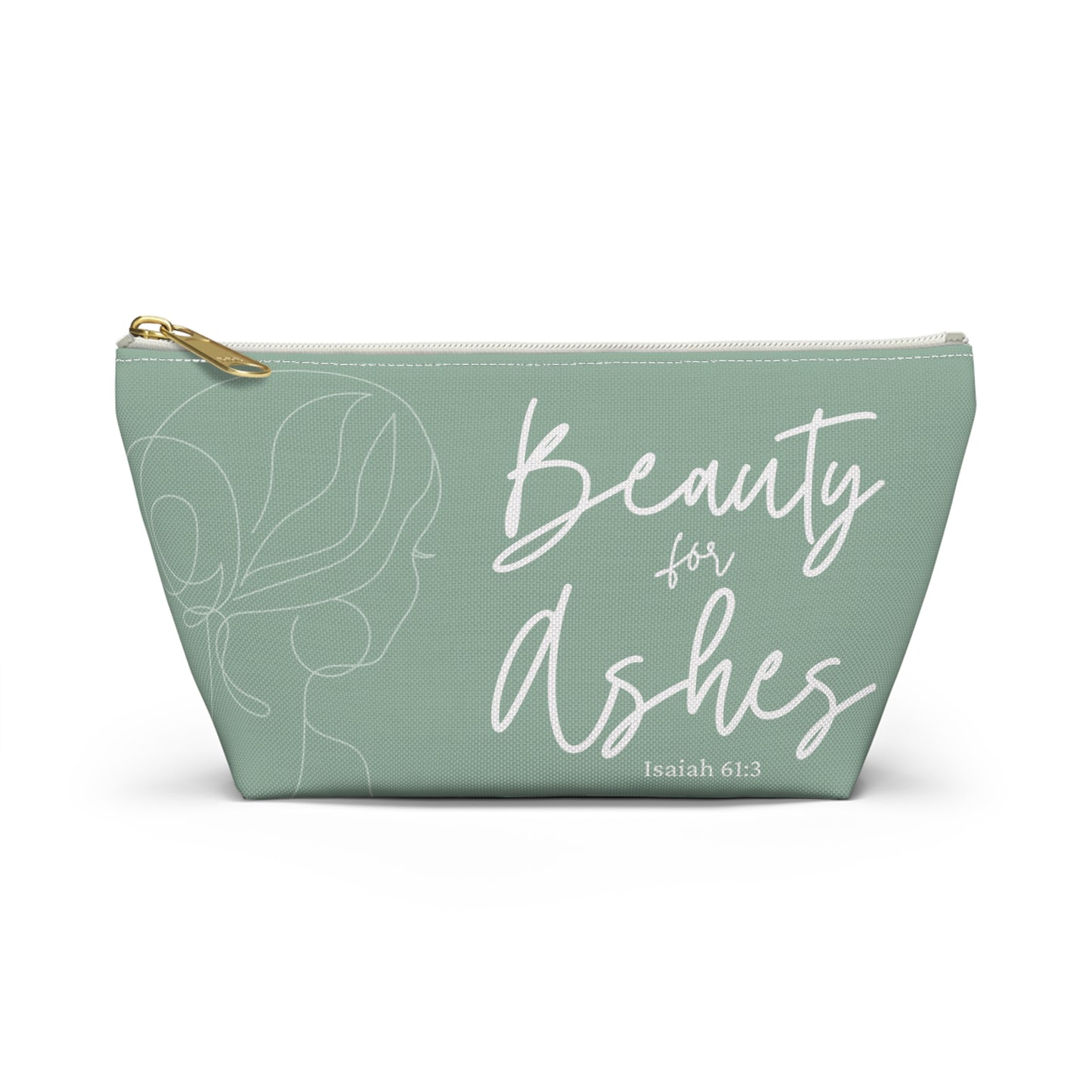 Beauty for Ashes Accessory Pouch | Scripture Makeup Bag