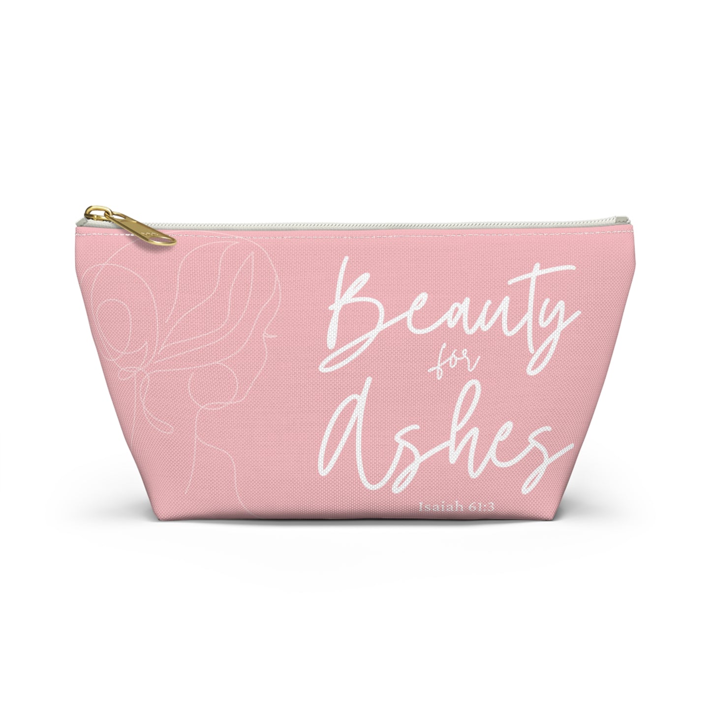 Beauty for Ashes Accessory Pouch | Scripture Makeup Bag