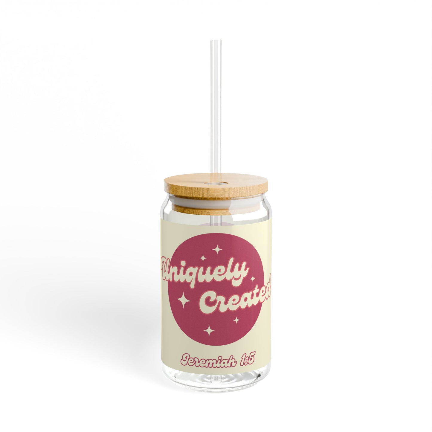 Uniquely Created Sipper glass | Jeremiah 1:5, Bible verse drink tumbler
