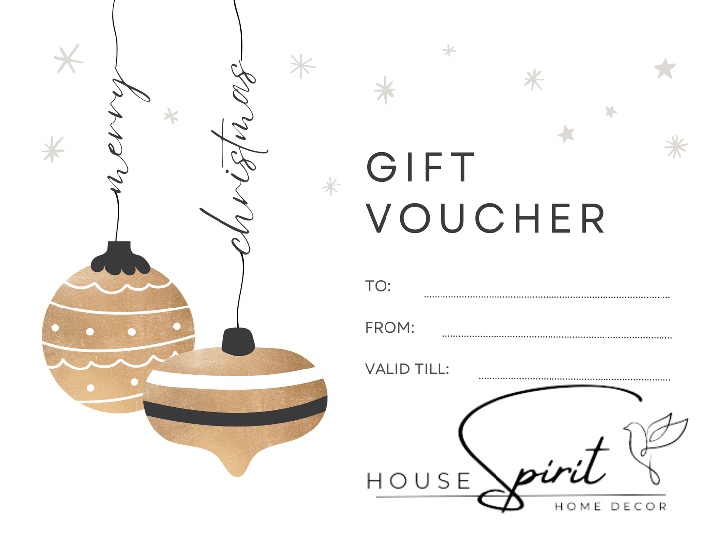 House Spirit Christmas Gift Card