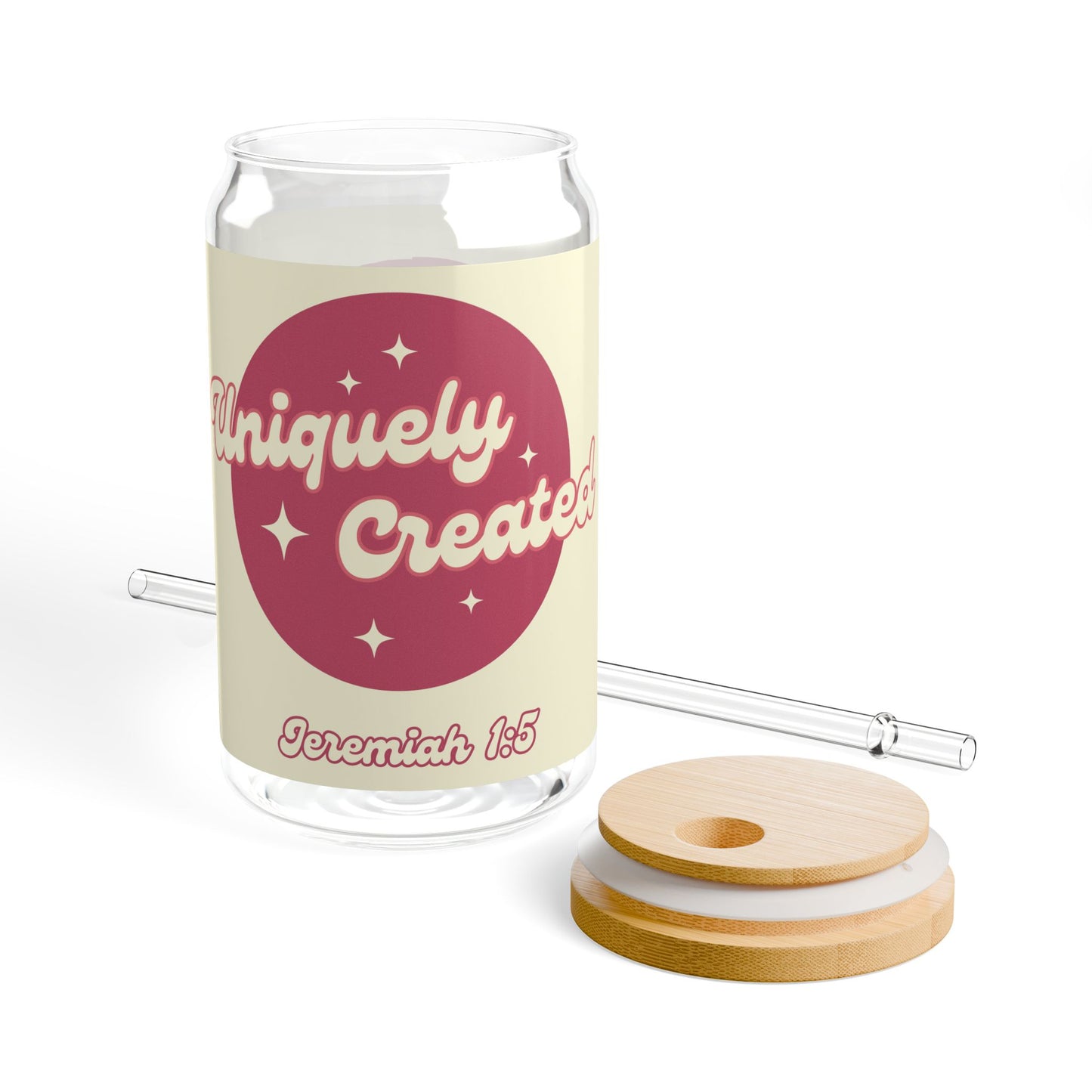 Uniquely Created Sipper glass | Jeremiah 1:5, Bible verse drink tumbler