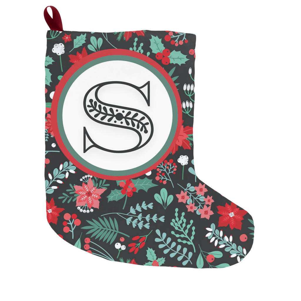 Floral Customizable Christmas Stocking