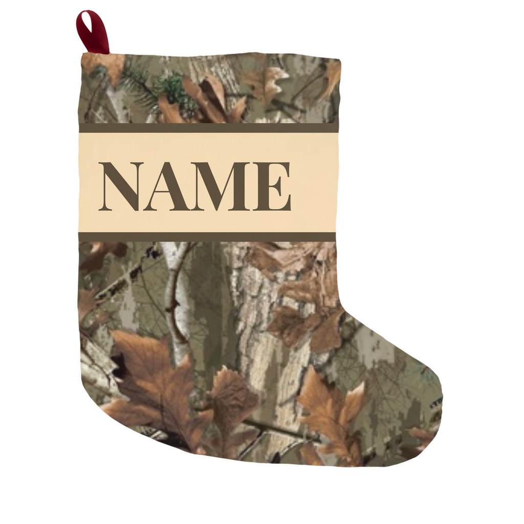 Hunting Camo Customizable Christmas Stocking