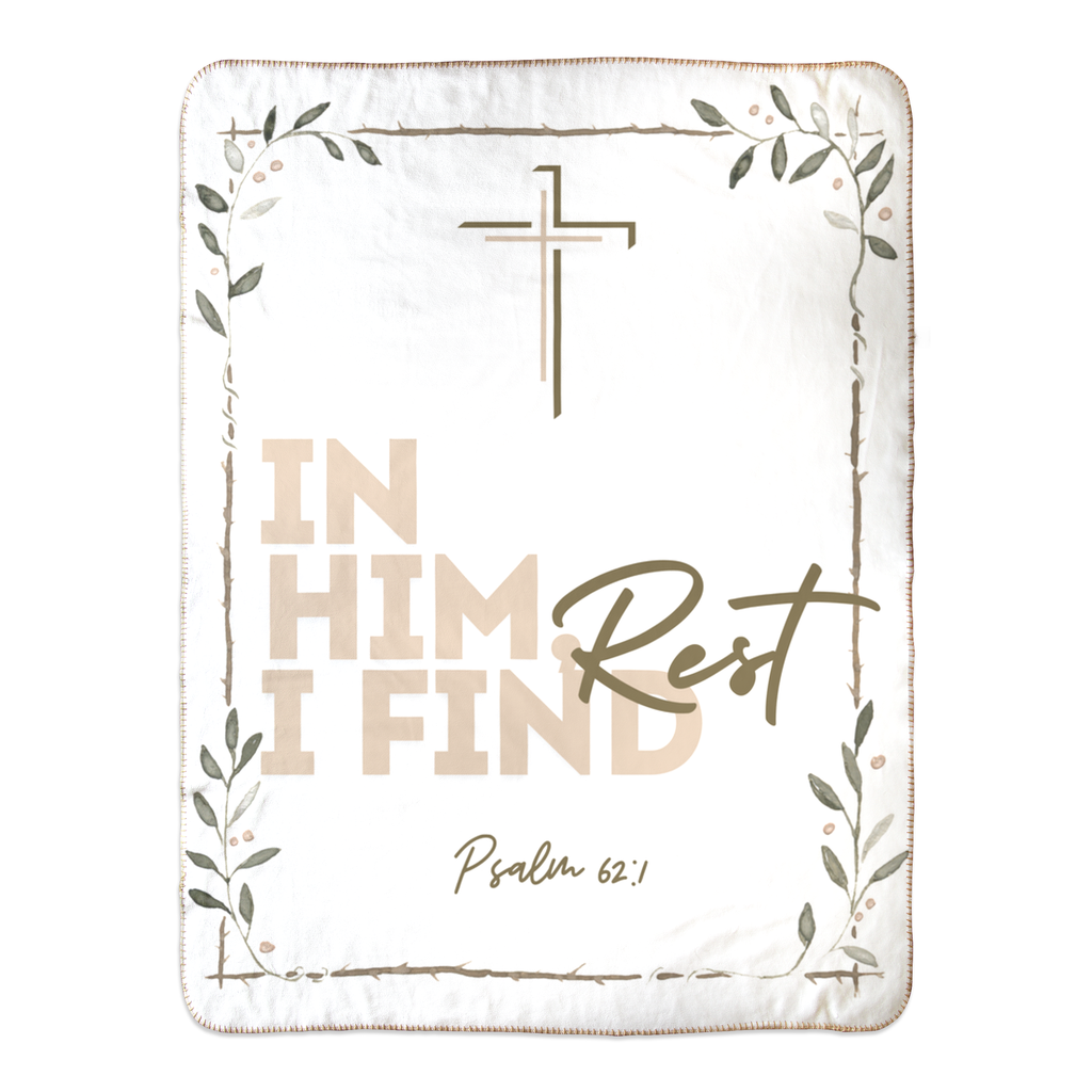 I Find Rest Fleece Sherpa Blanket